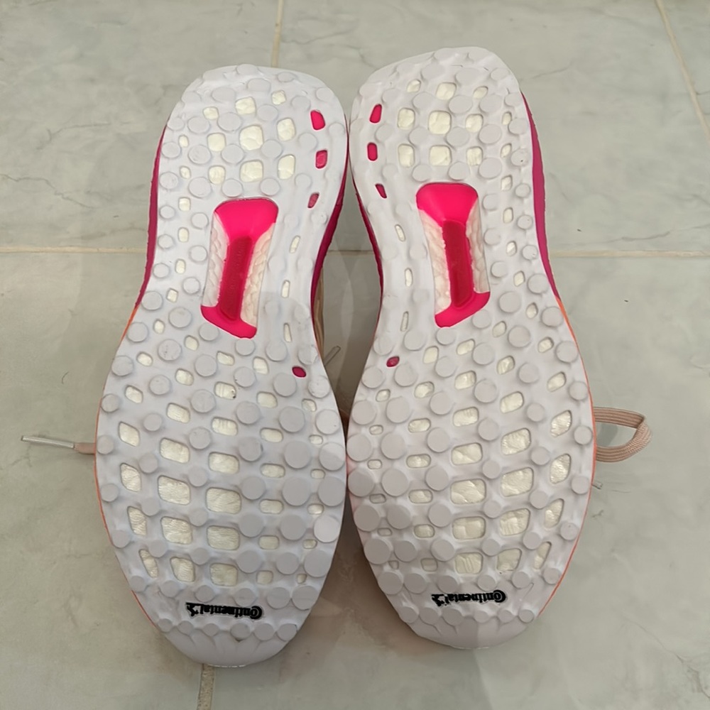 Adidas Ultra Boost DNA Size 8.5 Linen Pink Orange Women’s Sneakers - Picture 4 of 5